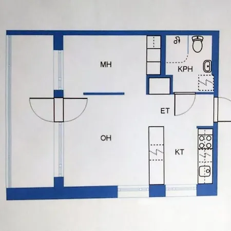 2-room Apartment, 7 Mins By Train To Airport Daire *