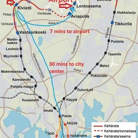 2-room Apartment, 7 Mins By Train To Airport Vantaa